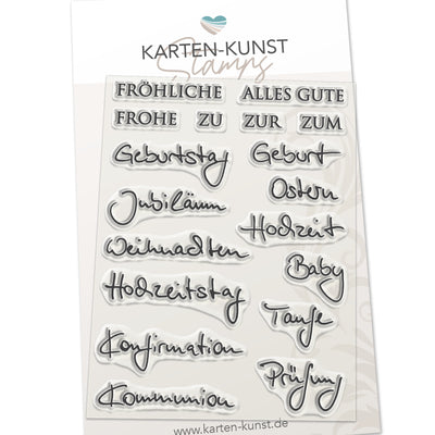 Karten-Kunst Clear Stamps KK-0097 - Kombi-Set Quer durchs Jahr 2