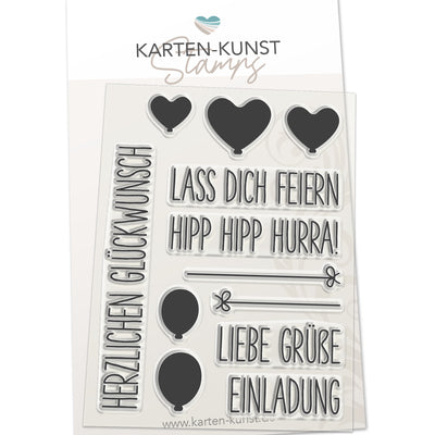 Karten-Kunst Clear Stamps KK-0099 - Luftballon-Grüße