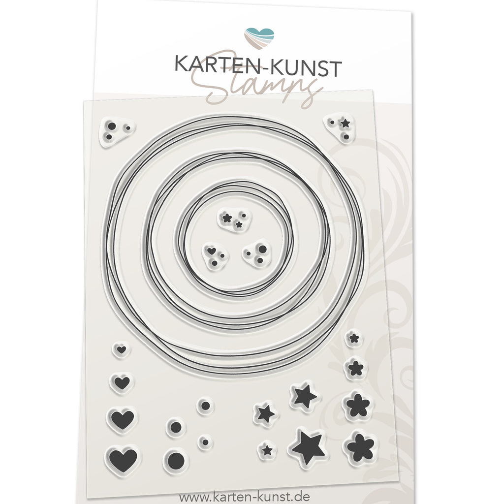 Karten-Kunst Clear Stamps KK-0100 - Kränze & Kreise