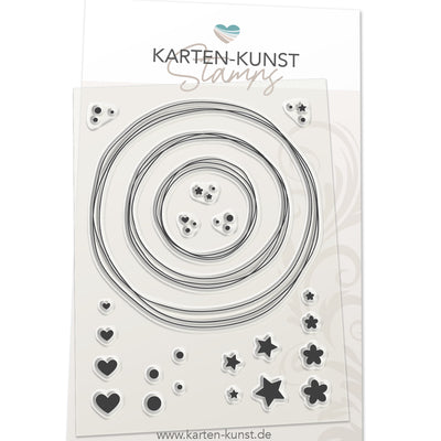 Karten-Kunst Clear Stamps KK-0100 - Kränze & Kreise