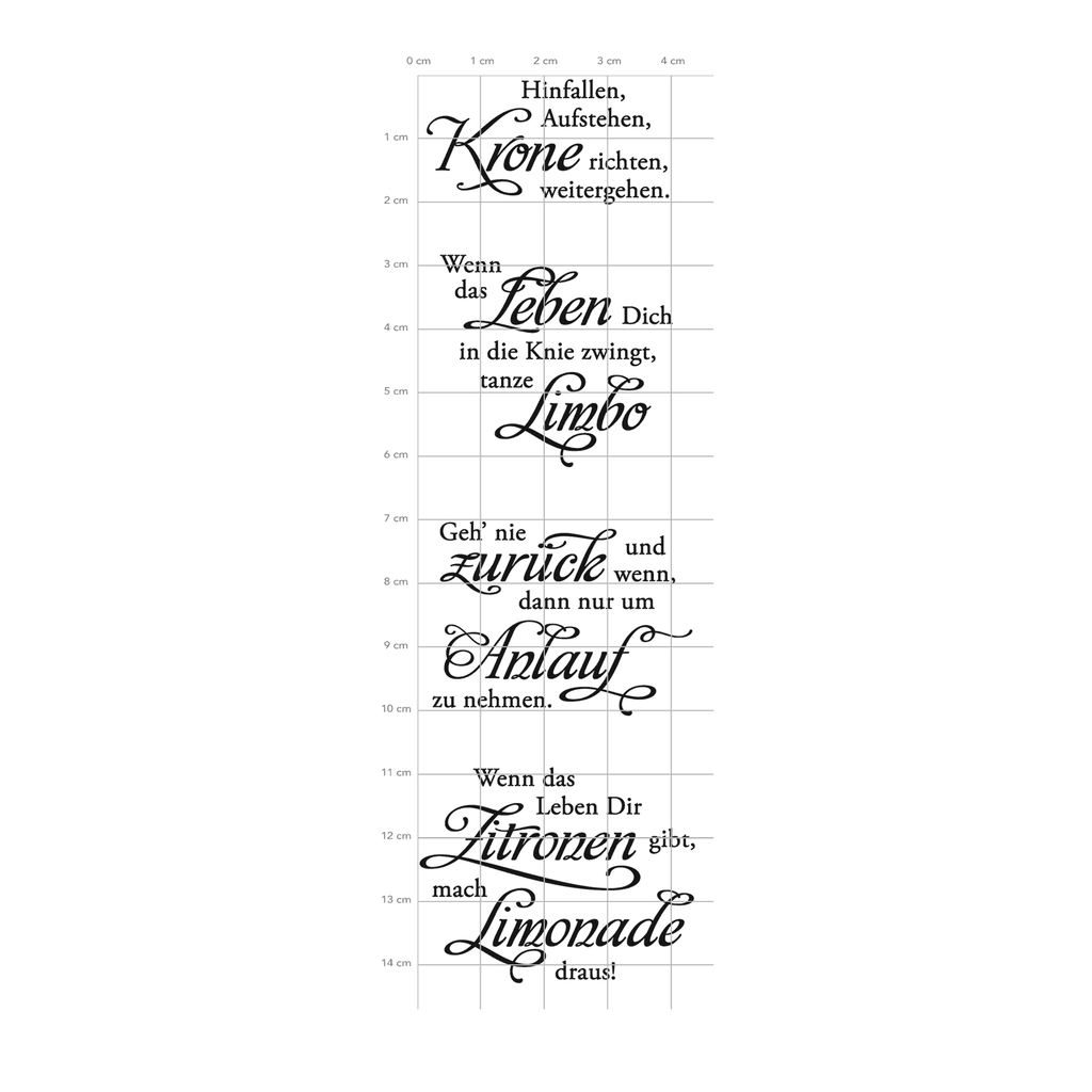 Karten-Kunst Clear Stamps KK-0107 - Weise Worte Mut