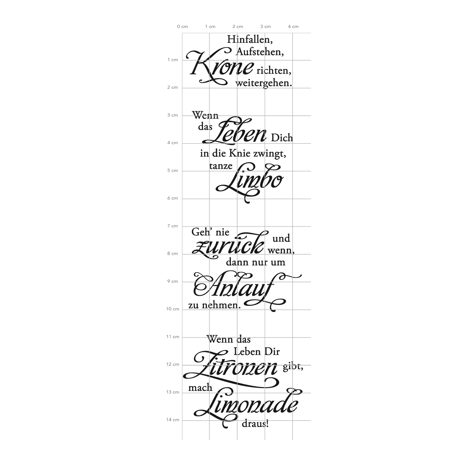Karten-Kunst Clear Stamps KK-0107 - Weise Worte Mut