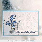 Karten-Kunst Clear Stamps KK-0110 - Spiral-Text Schnee