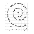 Karten-Kunst Clear Stamps KK-0110 - Spiral-Text Schnee