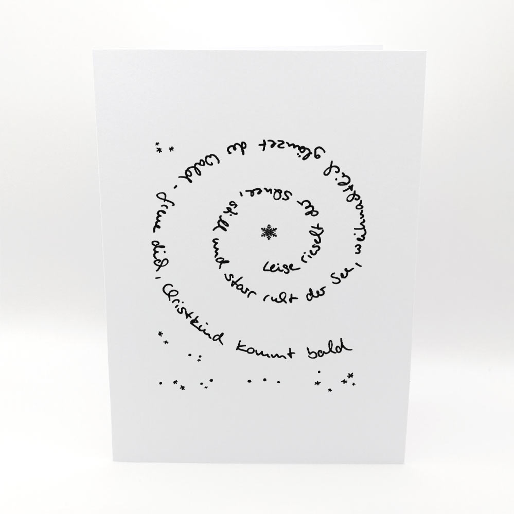 Karten-Kunst Clear Stamps KK-0110 - Spiral-Text Schnee