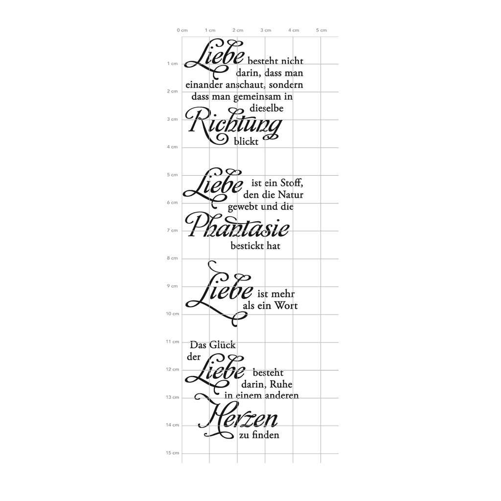 Karten-Kunst Clear Stamps KK-0112 - Weise Worte Liebe
