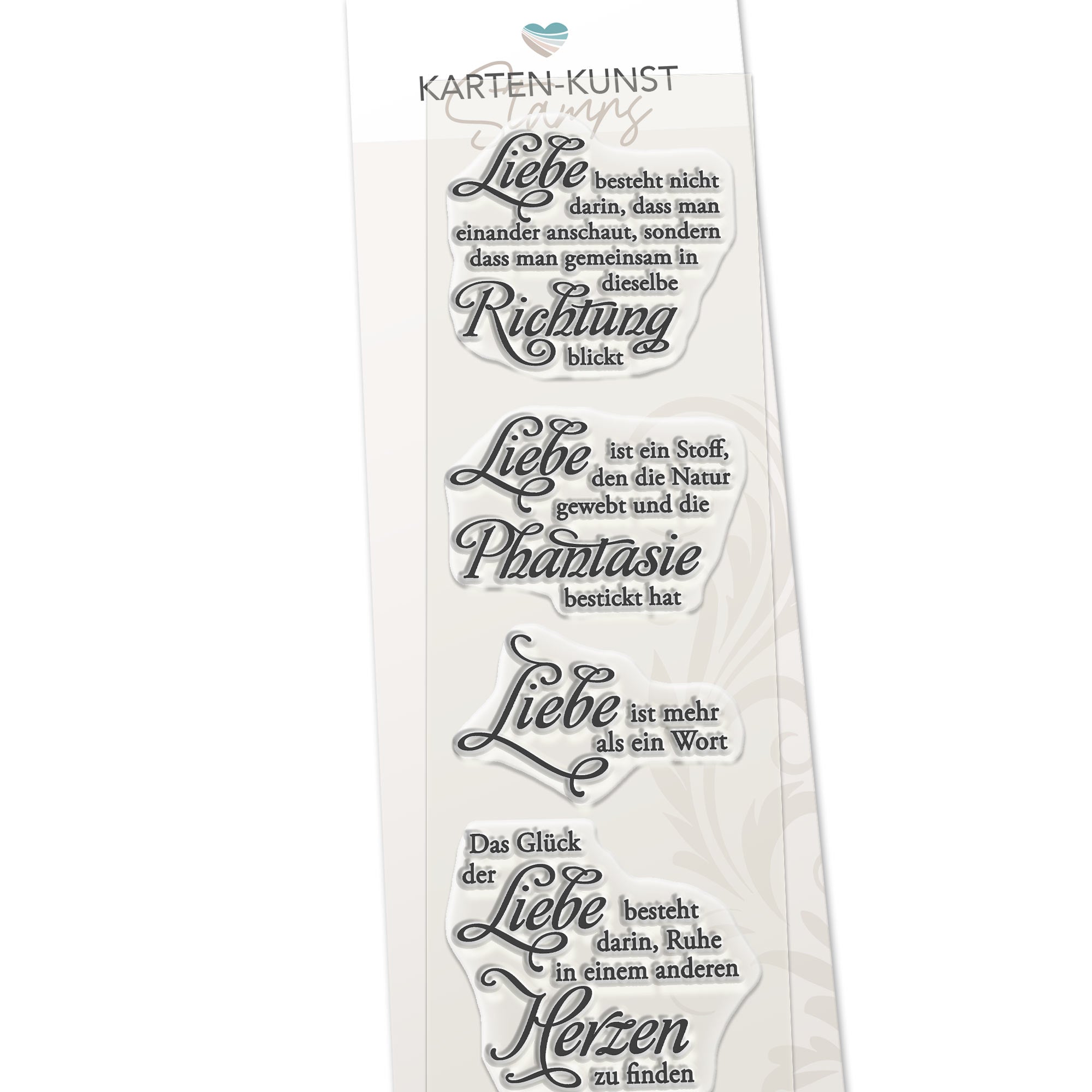 Karten-Kunst Clear Stamps KK-0112 - Weise Worte Liebe