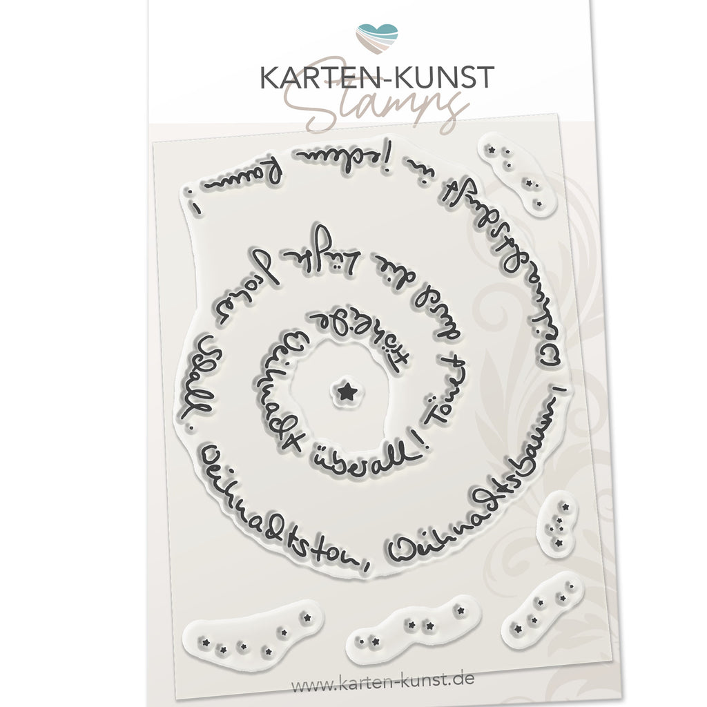 Karten-Kunst Clear Stamps KK-0113 - Spiral-Text Weihnachten