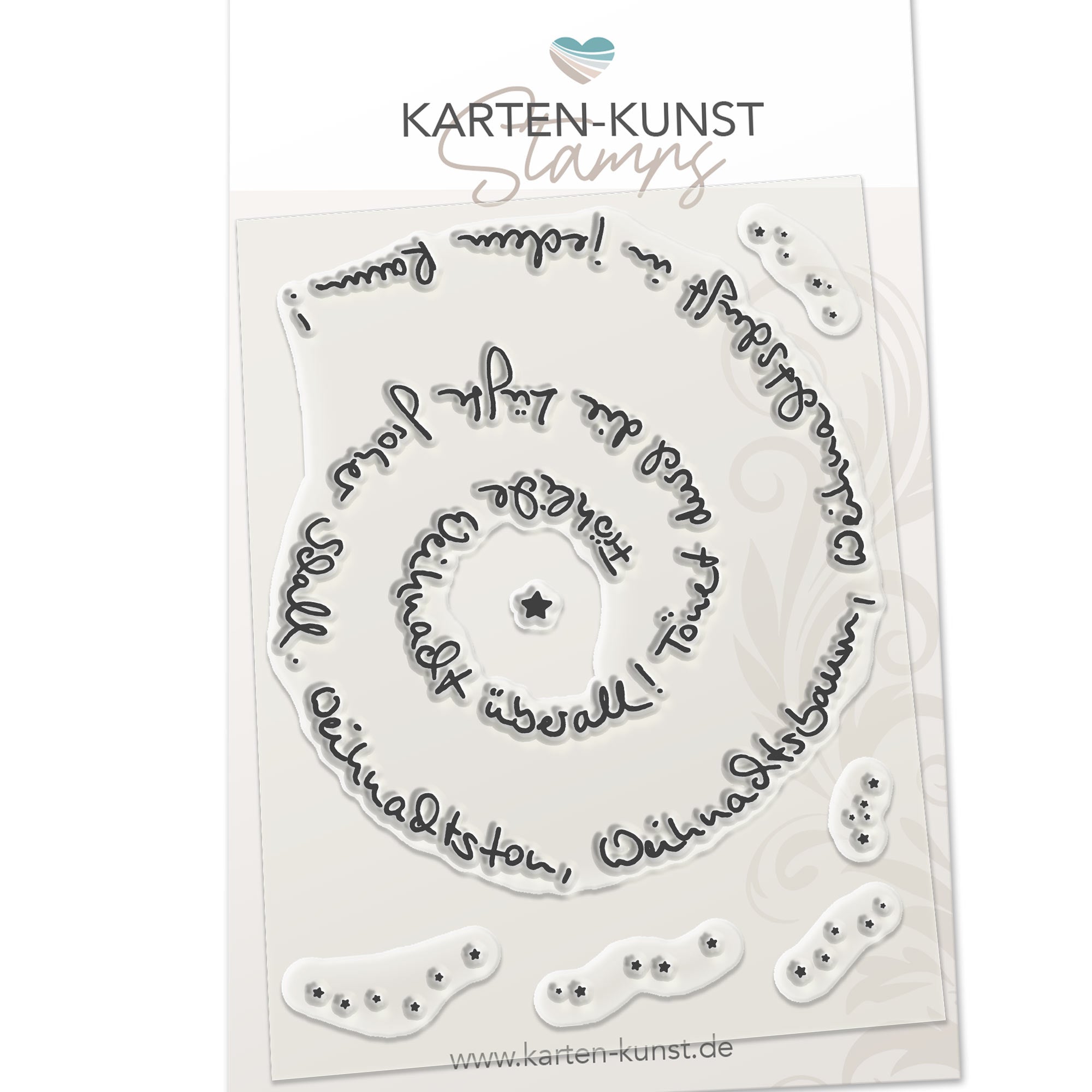 Karten-Kunst Clear Stamps KK-0113 - Spiral-Text Weihnachten