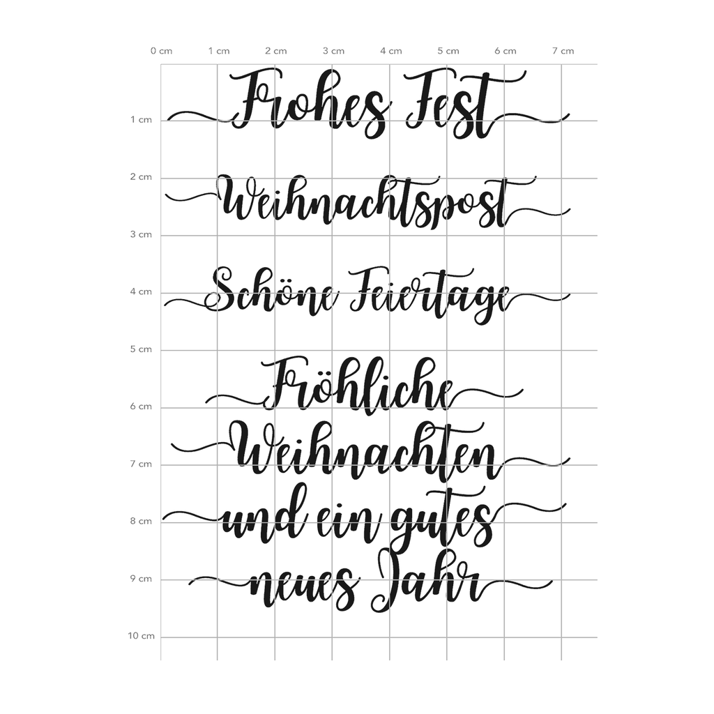 Karten-Kunst Clear Stamps KK-0114 - Kalligraphie zu Weihnachten