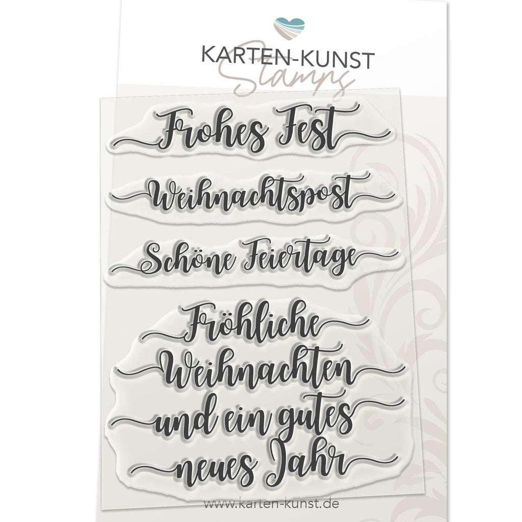 Karten-Kunst Clear Stamps KK-0114 - Kalligraphie zu Weihnachten
