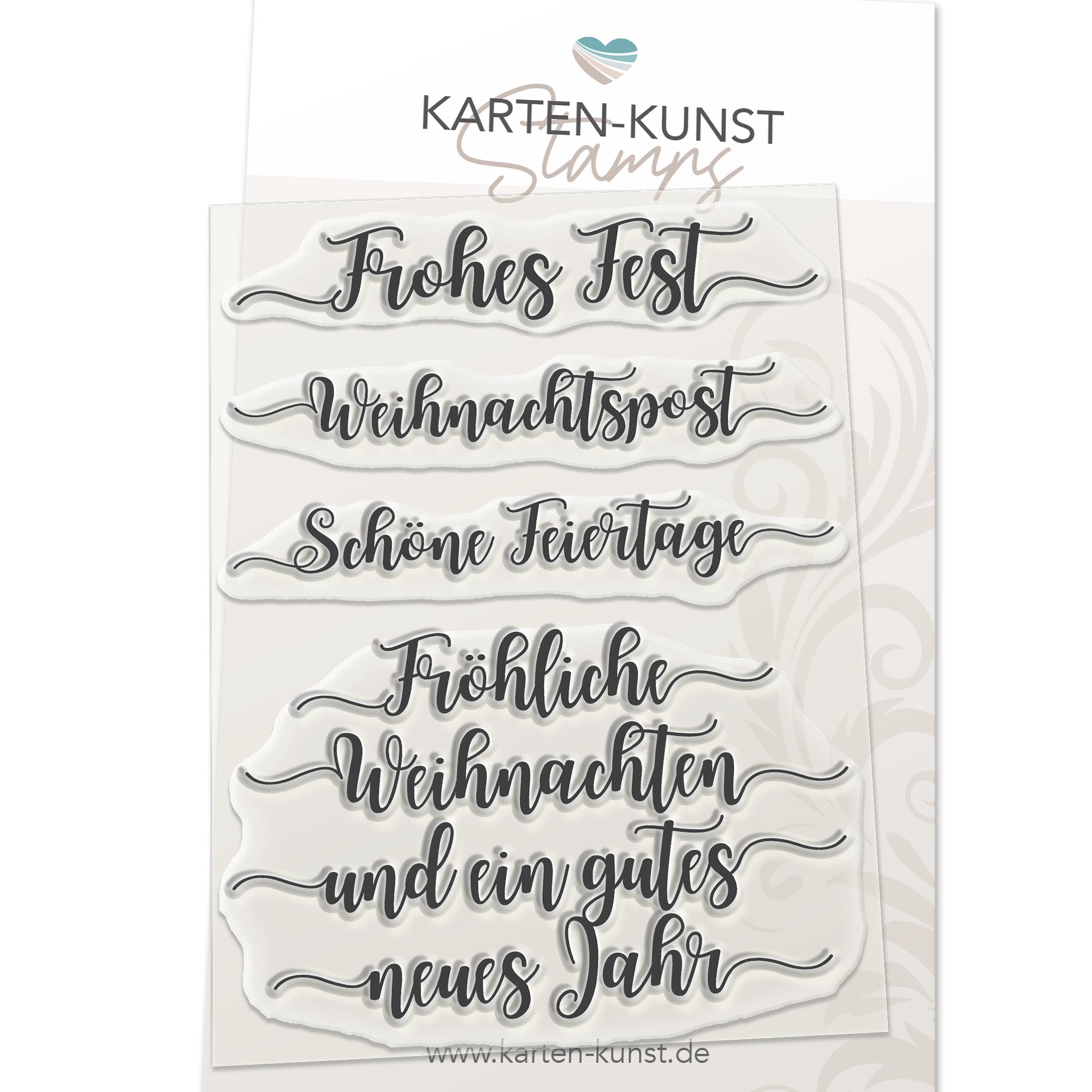 Karten-Kunst Clear Stamps KK-0114 - Kalligraphie zu Weihnachten