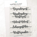 Karten-Kunst Clear Stamps KK-0115 - Kalligraphie im Dezember