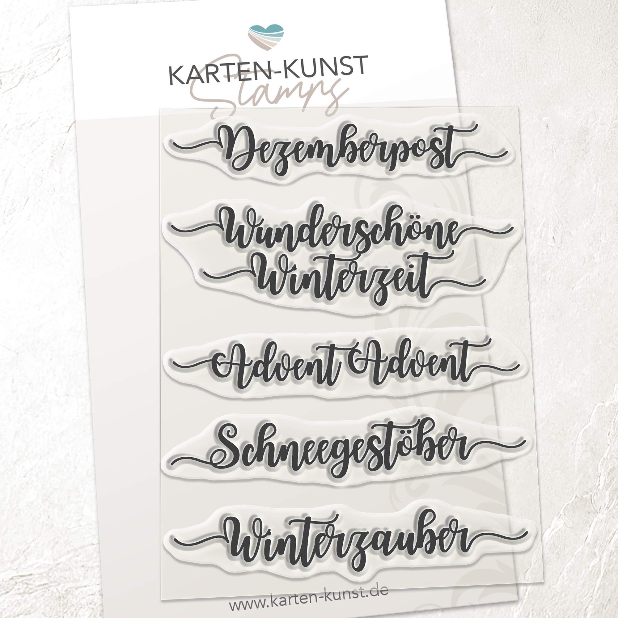 Karten-Kunst Clear Stamps KK-0115 - Kalligraphie im Dezember