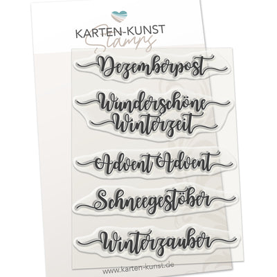 Karten-Kunst Clear Stamps KK-0115 - Kalligraphie im Dezember