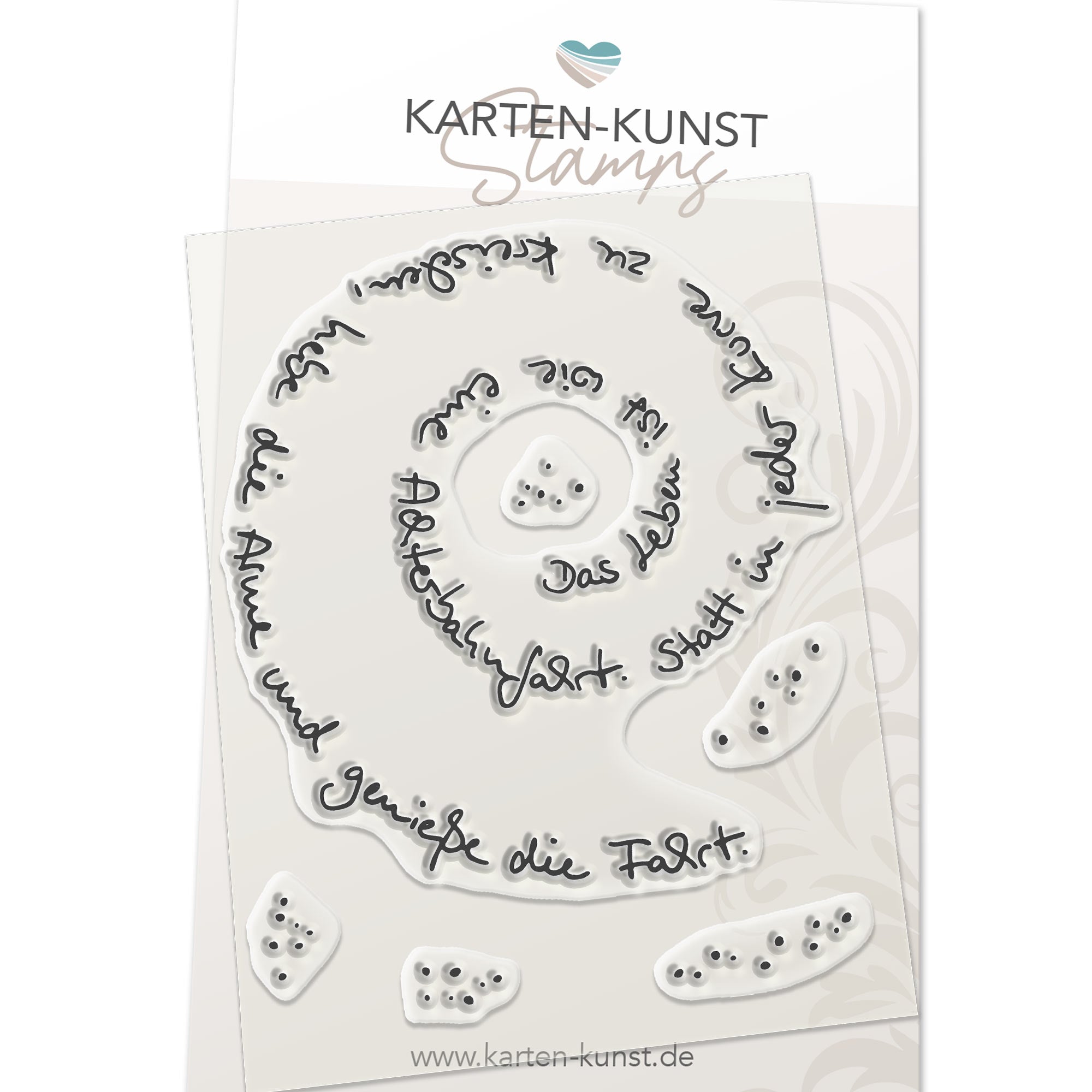 Karten-Kunst Clear Stamps KK-0129 - Spiral-Text Achterbahn