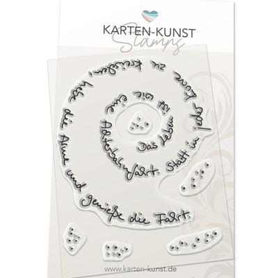 Karten-Kunst Clear Stamps KK-0129 - Spiral-Text Achterbahn