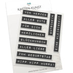 Karten-Kunst Clear Stamps KK-0130 - Labelwriter zum Geburtstag