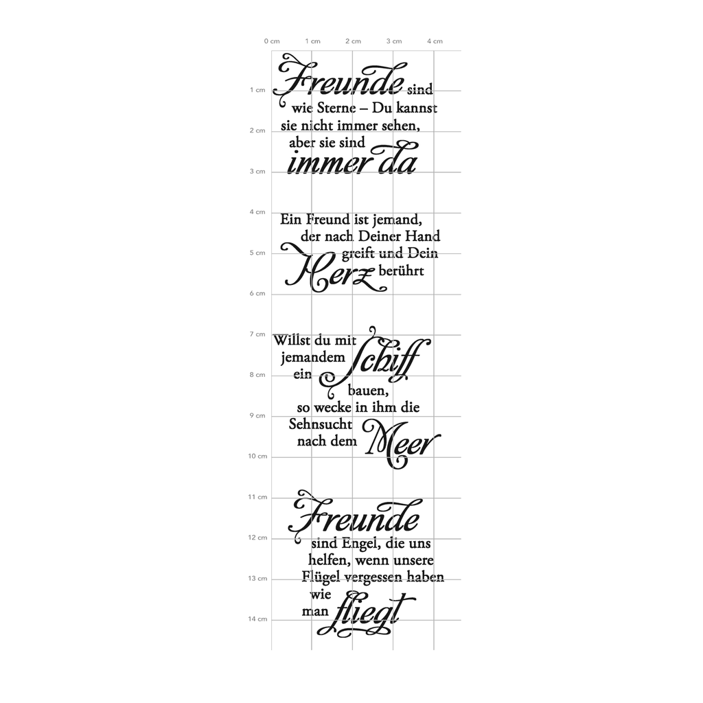 Karten-Kunst Clear Stamps KK-0132 - Weise Worte für Freunde