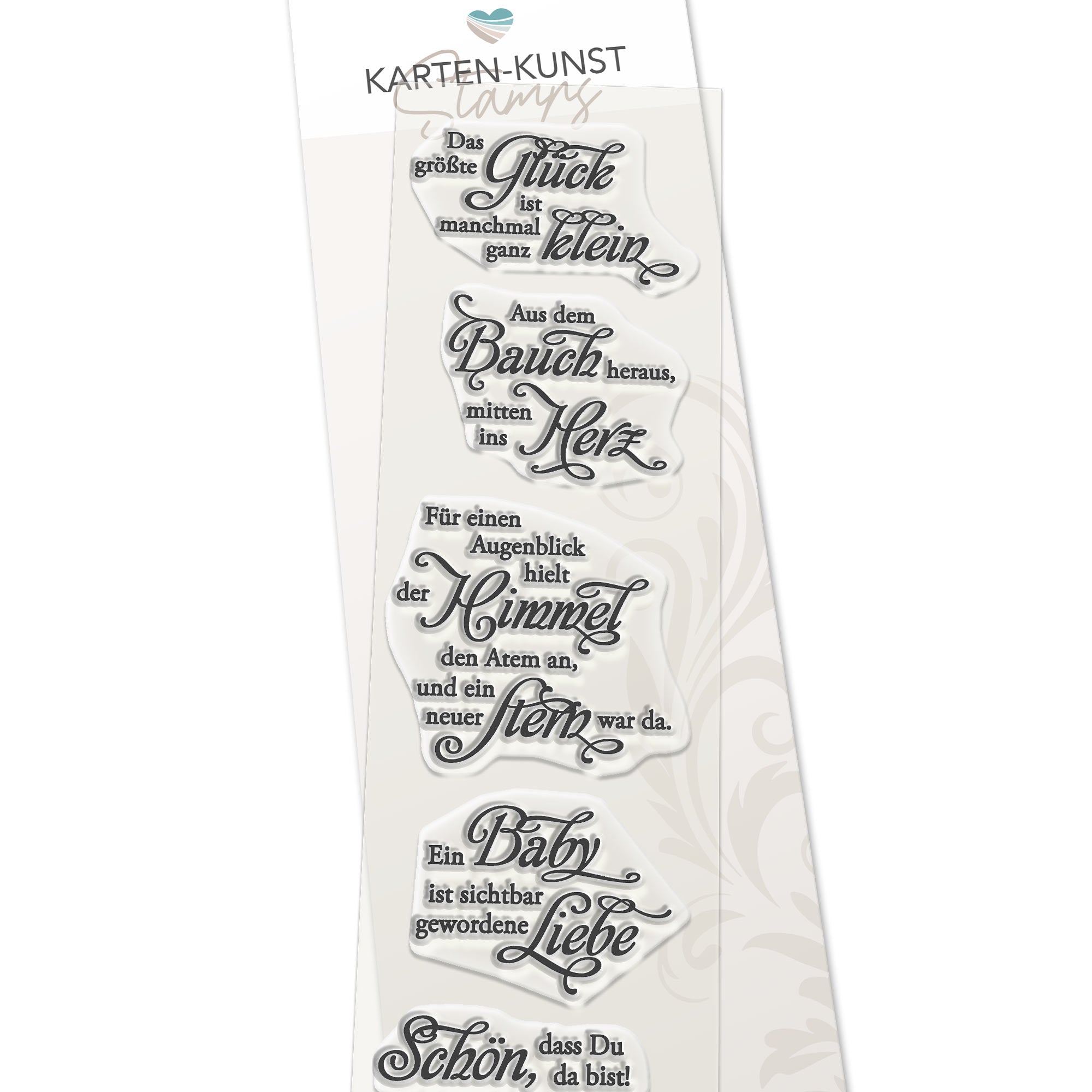 Karten-Kunst Clear Stamps KK-0134 - Weise Worte Das größte Glück