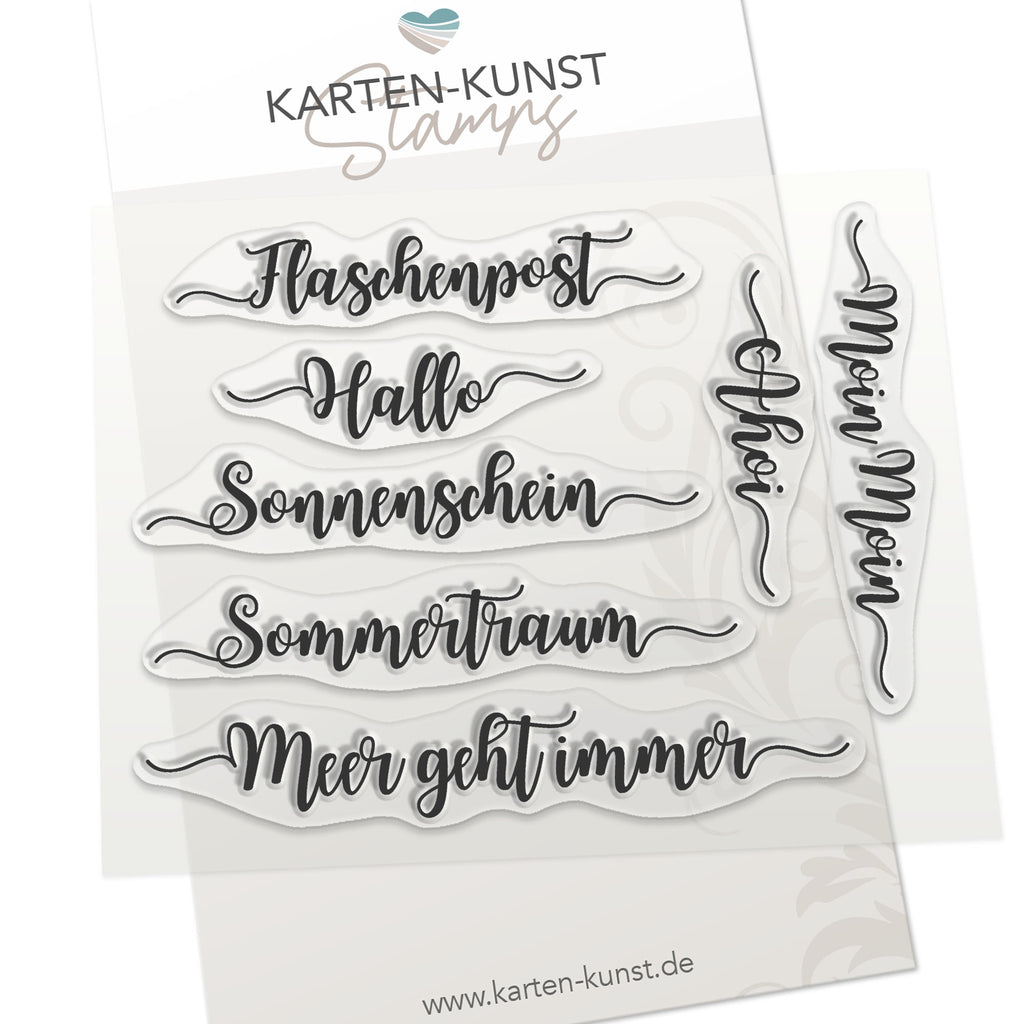 Karten-Kunst Clear Stamps KK-0136 - Kalligraphie am Meer