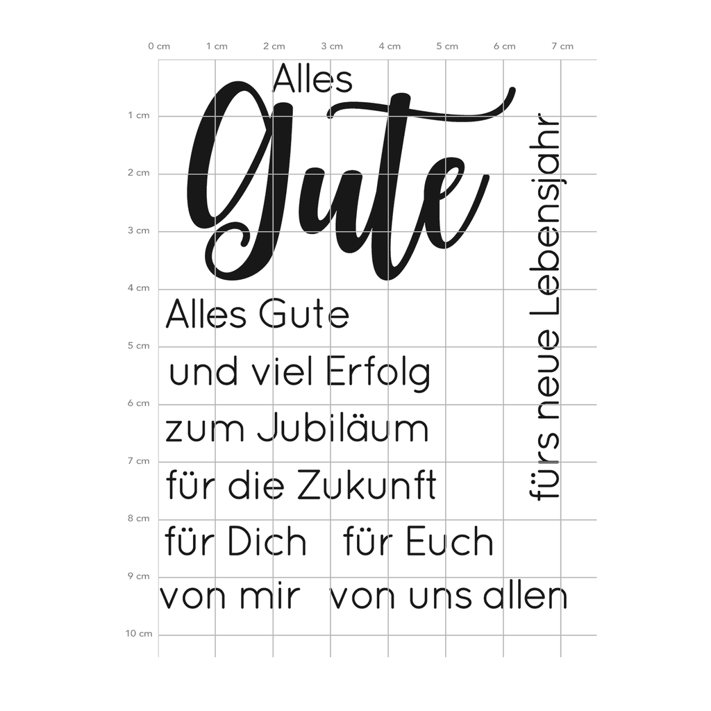 Karten-Kunst Clear Stamps KK-0137 - Riesige Wünsche Alles Gute