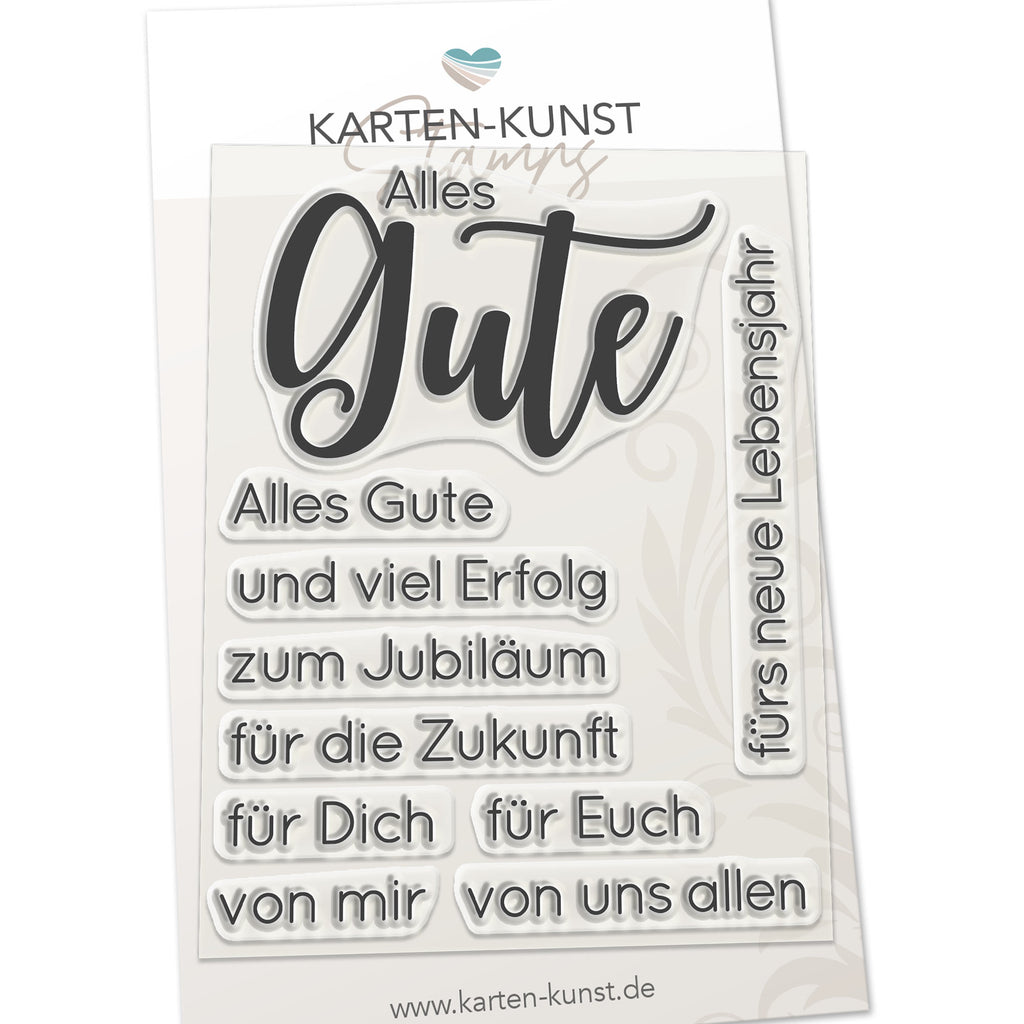 Karten-Kunst Clear Stamps KK-0137 - Riesige Wünsche Alles Gute