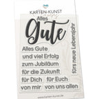 Karten-Kunst Clear Stamps KK-0137 - Riesige Wünsche Alles Gute