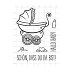 Karten-Kunst Clear Stamps KK-0138 - Schön, dass Du da bist
