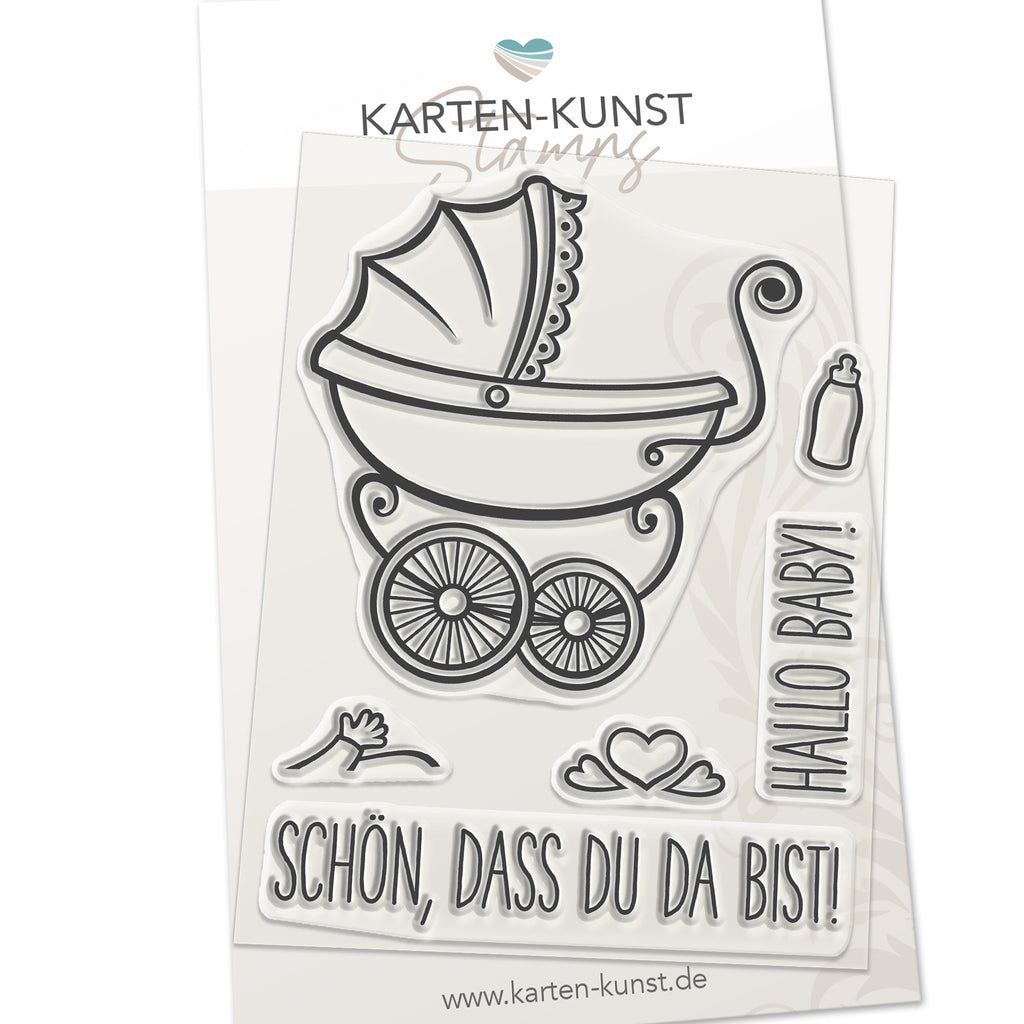 Karten-Kunst Clear Stamps KK-0138 - Schön, dass Du da bist
