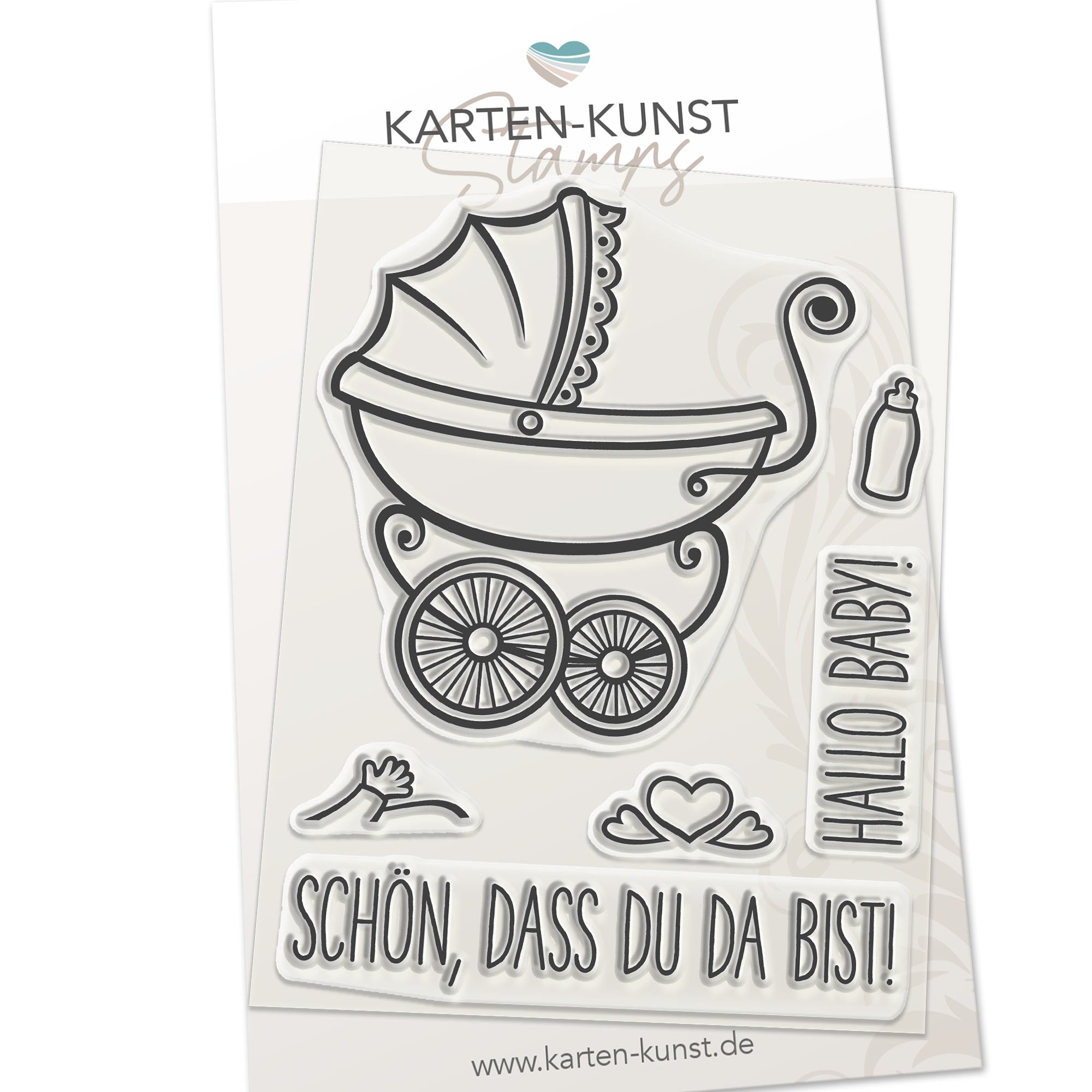 Karten-Kunst Clear Stamps KK-0138 - Schön, dass Du da bist