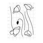 Karten-Kunst Clear Stamps KK-0139 - Mohnblumen / Scribble Poppies