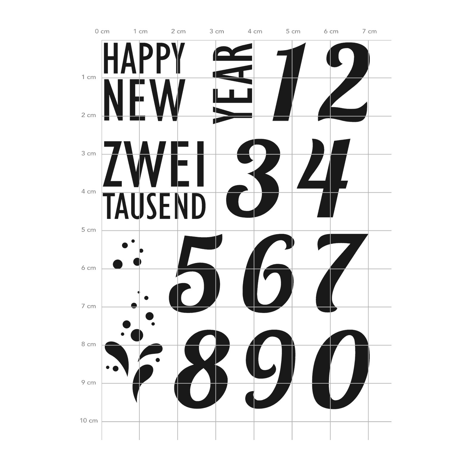 Karten-Kunst Clear Stamps KK-0143 - Happy New Year