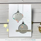 Karten-Kunst Stanzschablone kk-D227 - Christbaumkugeln