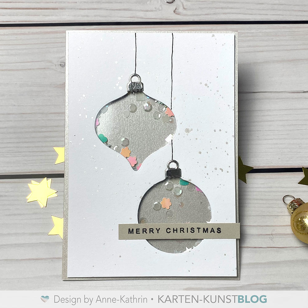 Karten-Kunst Stanzschablone kk-D227 - Christbaumkugeln