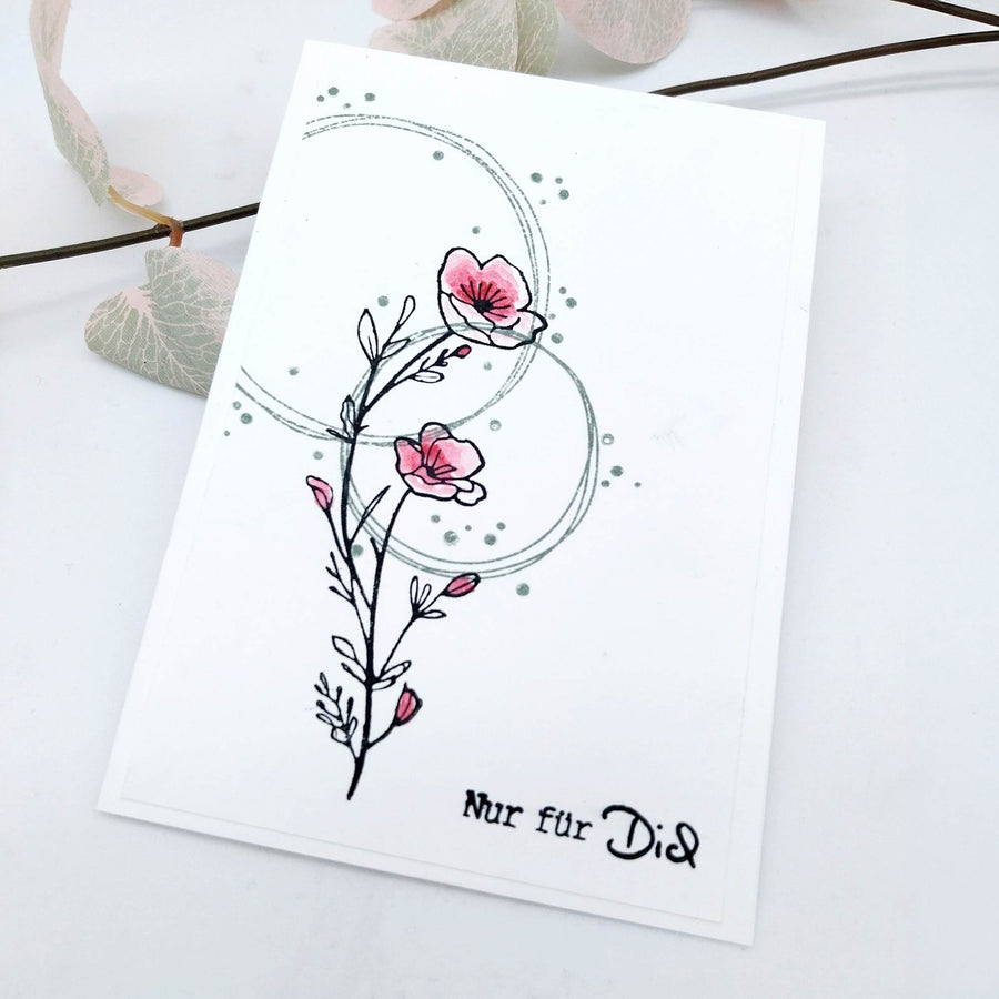 Karten-Kunst Clear Stamps GROSS KK-0257 - Zarte Blumen / Delicate Plants