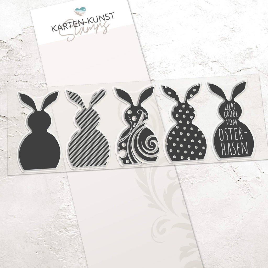 Karten-Kunst Clear Stamps KK-0258 - Osterhasen / Easter Bunnies