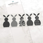 Karten-Kunst Clear Stamps KK-0258 - Osterhasen / Easter Bunnies