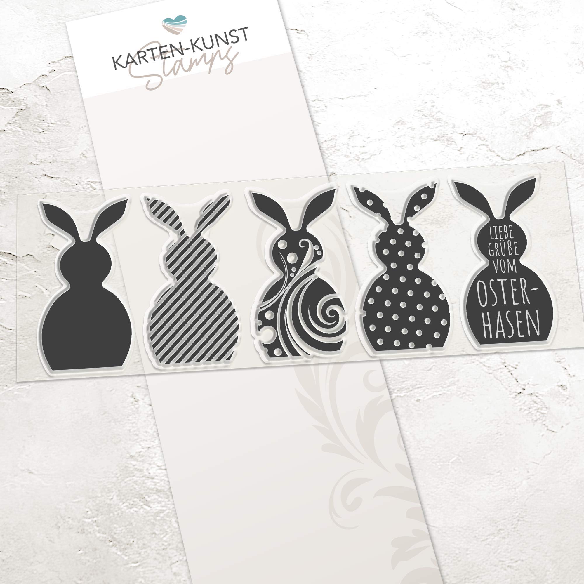 Karten-Kunst Clear Stamps KK-0258 - Osterhasen / Easter Bunnies