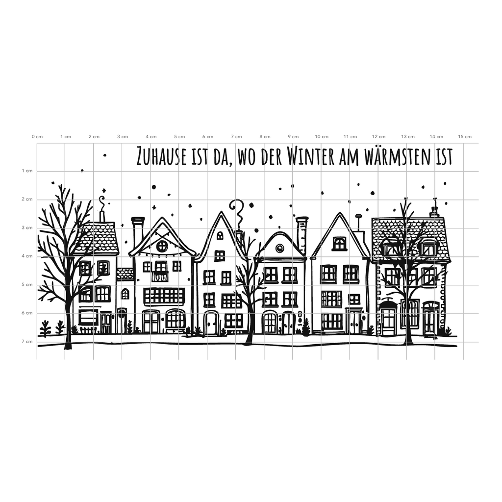 Karten-Kunst Clear Stamps GROSS KK-0288 - Winterliche Häuser