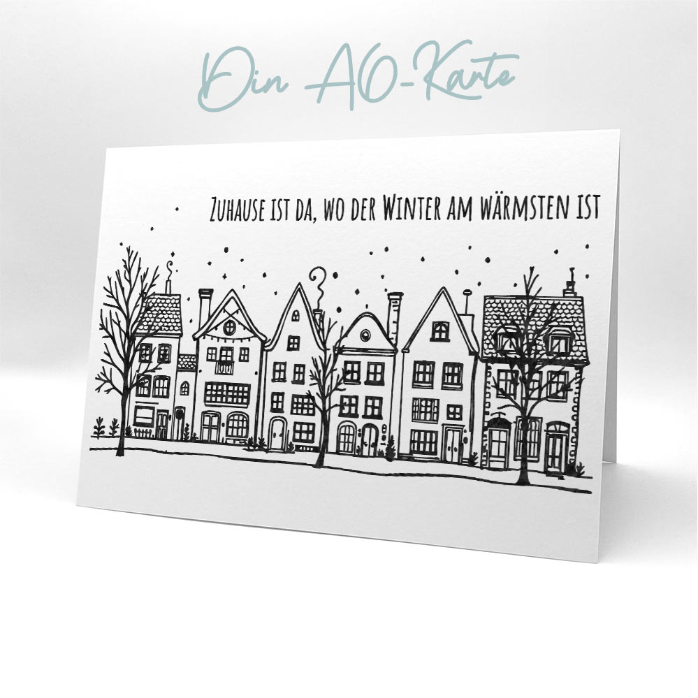 Karten-Kunst Clear Stamps GROSS KK-0288 - Winterliche Häuser