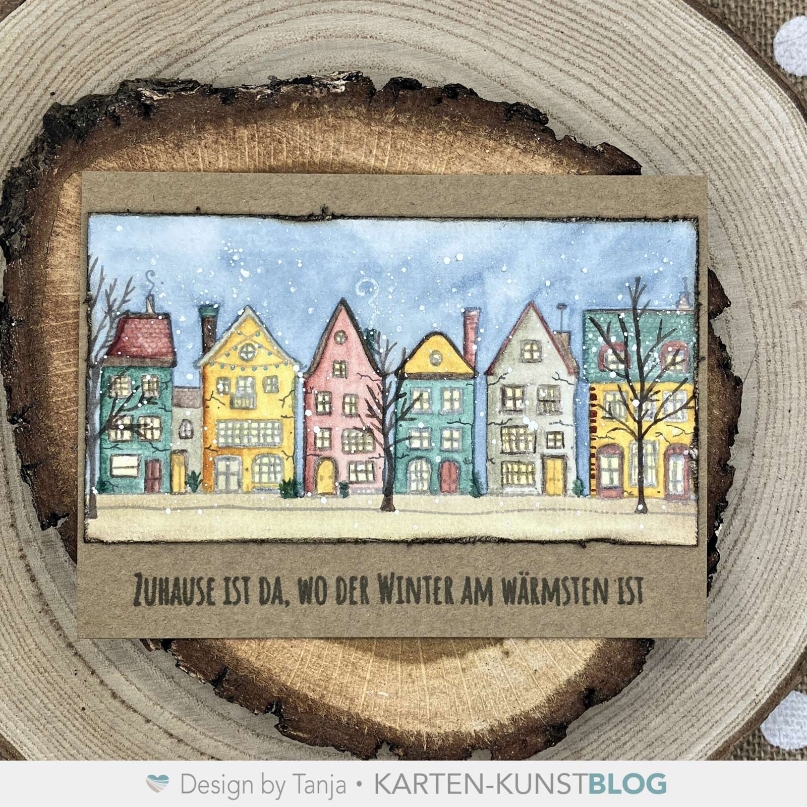 Karten-Kunst Clear Stamps GROSS KK-0288 - Winterliche Häuser