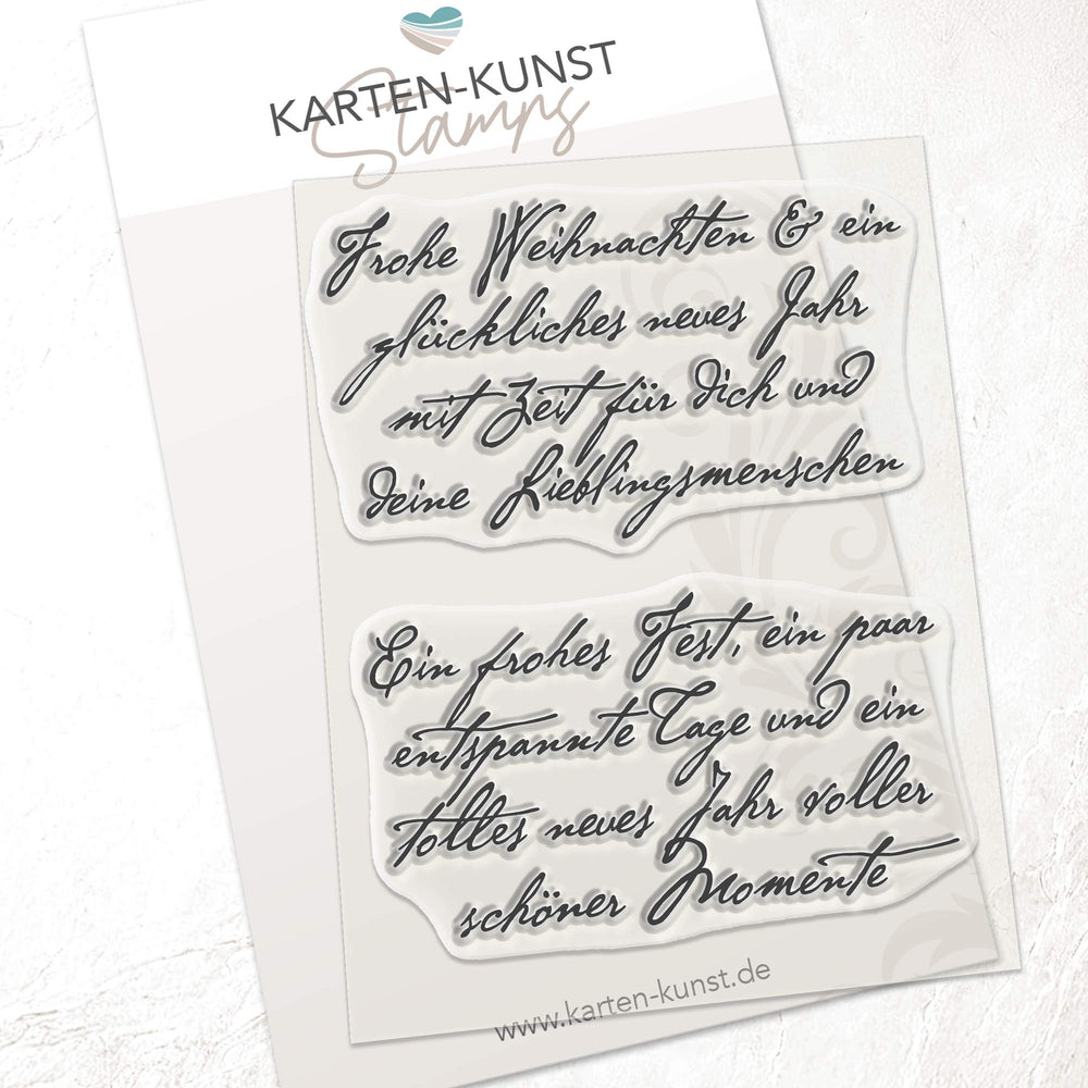 Karten-Kunst Clear Stamps KK-0289 - Kartensprüche für Weihnachten
