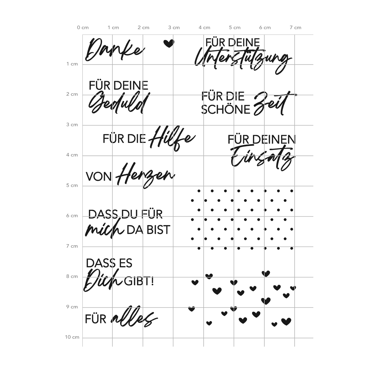 Karten-Kunst Clear Stamps KK-0293 - Merci, dass es dich gibt