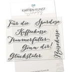 Karten-Kunst Clear Stamps KK-0297 - Große Worte Für die Spardose