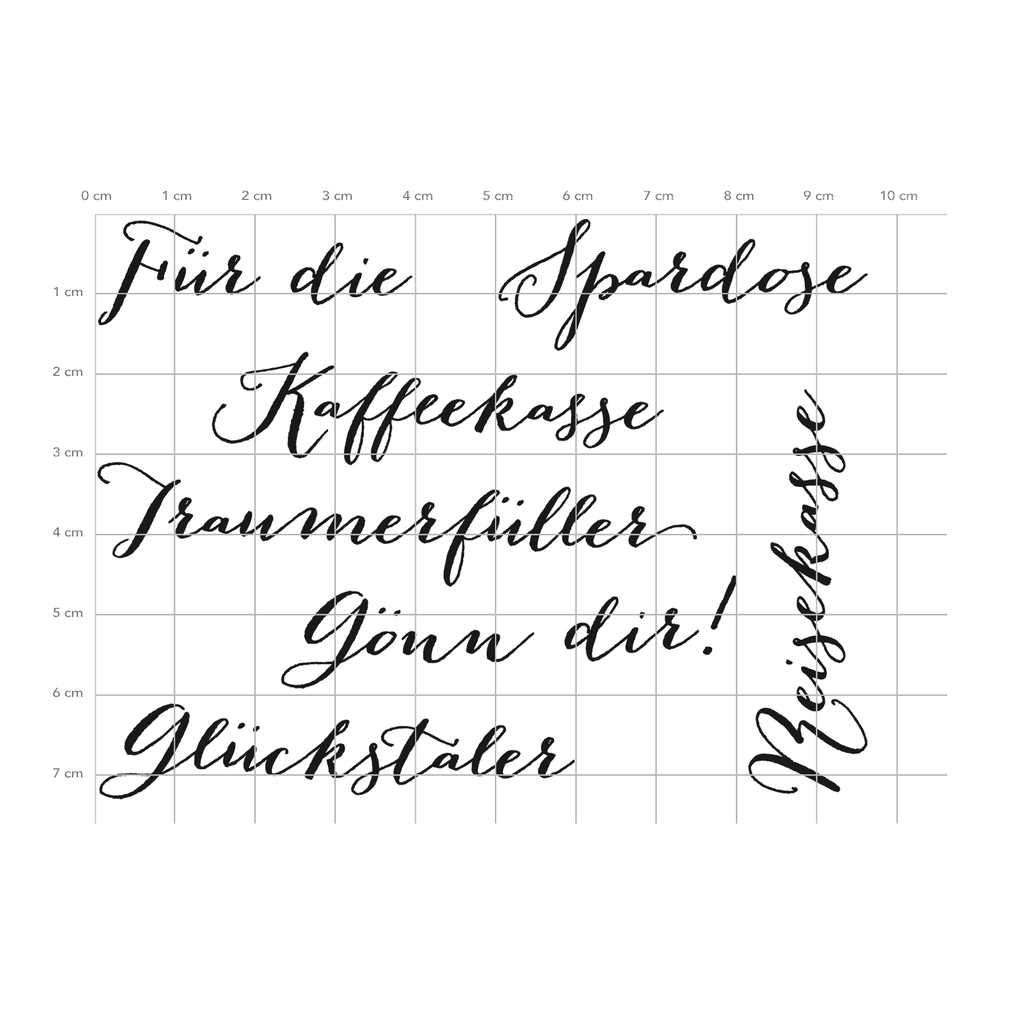 Karten-Kunst Clear Stamps KK-0297 - Große Worte Für die Spardose