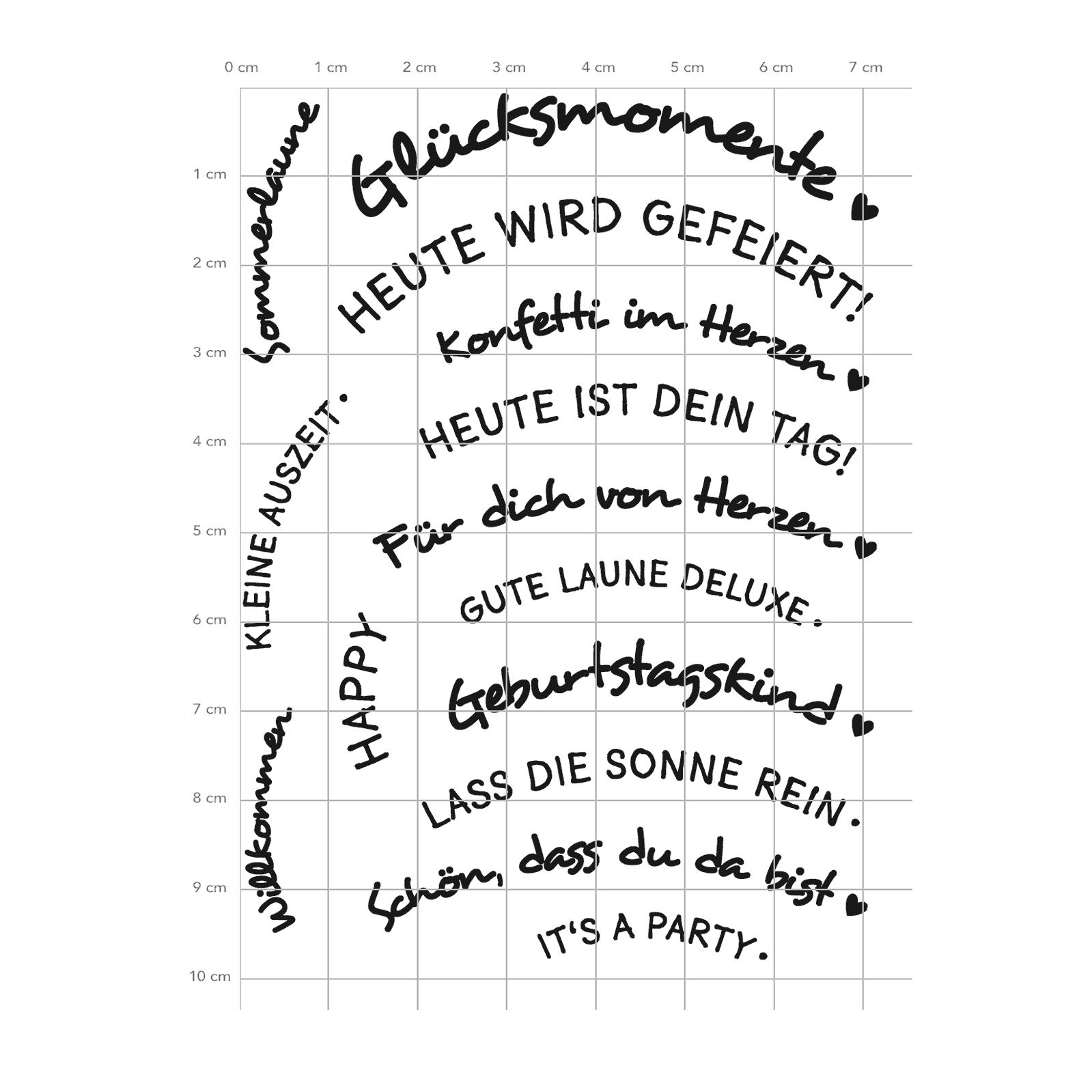Karten-Kunst Clear Stamps KK-0298 - Circulus Sprüche Sommerparty