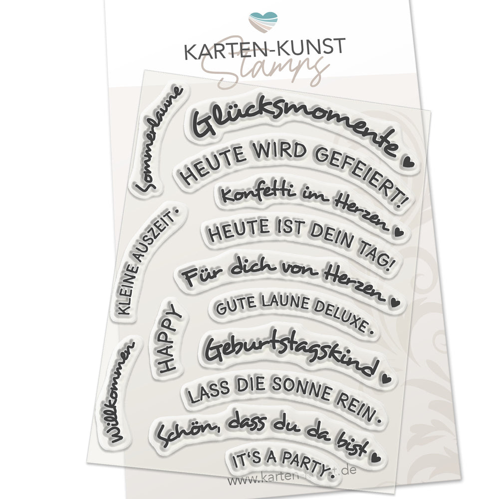 Karten-Kunst Clear Stamps KK-0298 - Circulus Sprüche Sommerparty