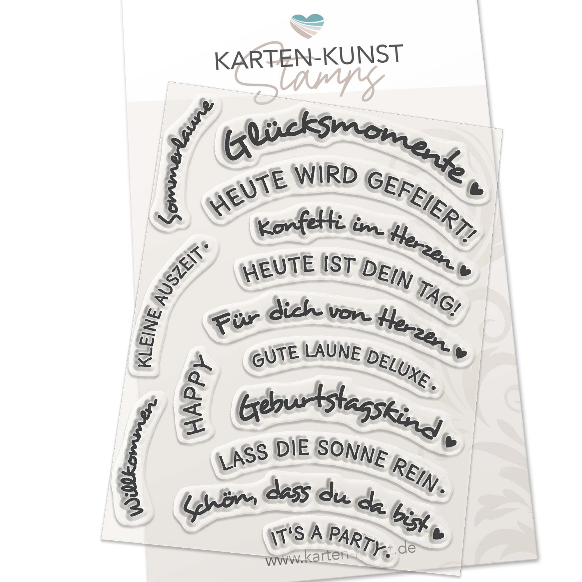 Karten-Kunst Clear Stamps KK-0298 - Circulus Sprüche Sommerparty