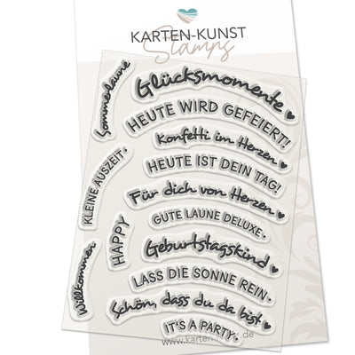 Karten-Kunst Clear Stamps KK-0298 - Circulus Sprüche Sommerparty
